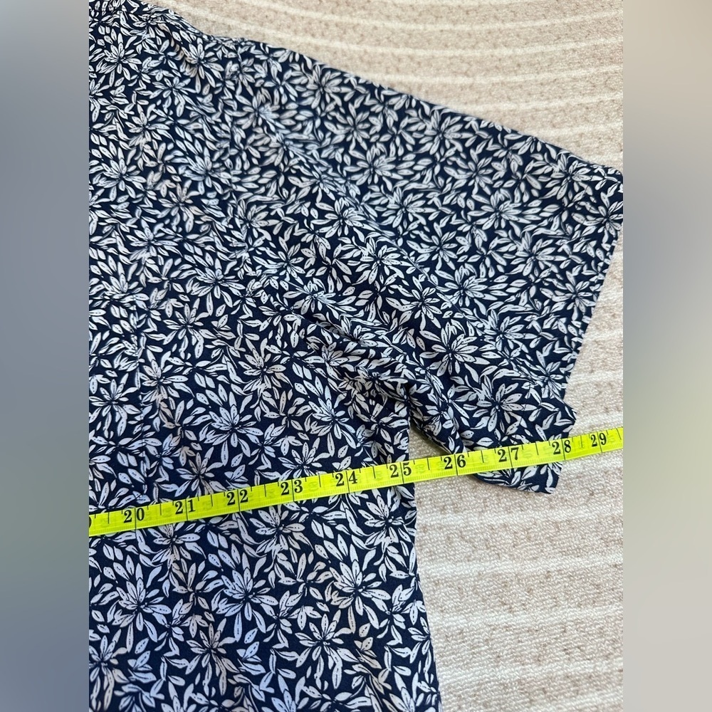 Roundtree & Yorke Blue and White Floral Casual Button Down Shirt Men’s XL - Picture 5 of 6